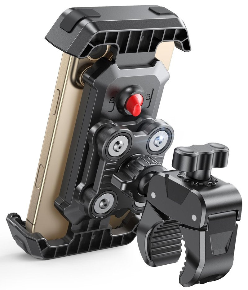 Viccux 2026 Upgrade Motorcycle Phone Mount [Anti-Shake & Vibration Dampener], Super Stable Bike Phone Holder for iPhone 17/16/15/14 & 4.7-6.8" Phones, Phone Holder for Bike/Bicycle/Motorbike/Scooter