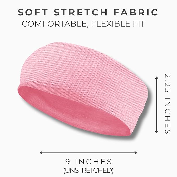 Styla Hair Headbands for Women Stretch Fashion Head Bands 10 Pack Non-Slip Head Wraps Great for Spa, Sports, Yoga, Pilates, Running, Gym Headband, Workouts (Variety)