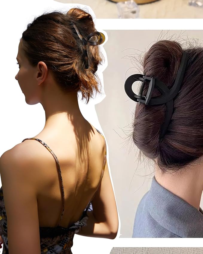 5 Inch Extra Large Claw Clips, 13 cm No Slip Matte Jumbo XL Hair Clips for Thick Long Curly Hair, Big Hair Claw Clips, 2 Pack