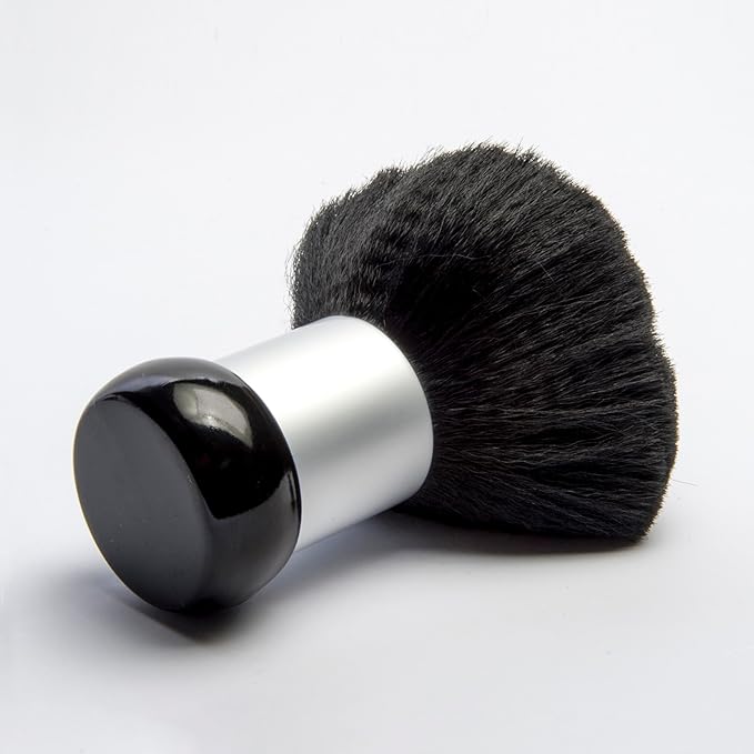 Diane Neck Duster Brush for Hair Cutting, Removes Loose Hair from Neckline and Ears, Barber Supplies and Salon Accessories, Soft Nylon Bristles, Stand Up Base, 5"