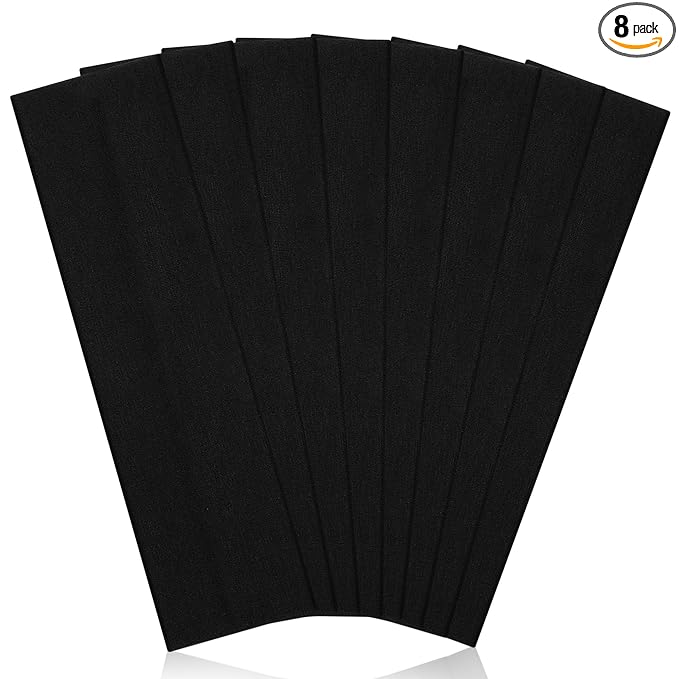 Ztomine Headbands for Women, 8pcs Stretchy Non Slip Soft Cotton Cloth Hair Bands for Sports, Workout, Yoga and Running