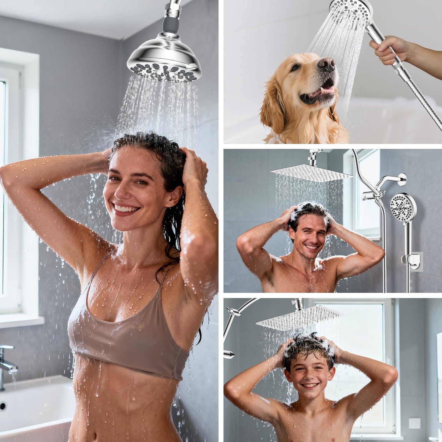 Hibbent All Metal 1 Pack Shower Head Flow Control Valve, G1/2 Brass Shut-off Valve with Metal Handle Lever, Shut OFF Water Flow Control Regulator for Handheld Shower, or Bidet Sprayer, Chrome
