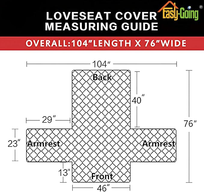Easy-Going Reversible Loveseat Couch Cover for 2 Cushion Couch Sofa Cover for Dogs Water Resistant Furniture Protector with Foam Sticks Elastic Straps for Pet (Loveseat, Gray/Ivory)