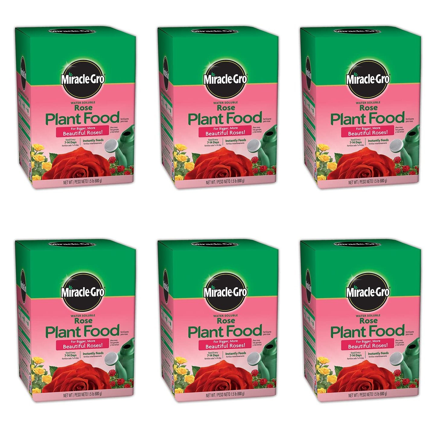 Miracle-Gro Rose Plant Food Rose Fertilizer (6 Pack), 1.5 lb
