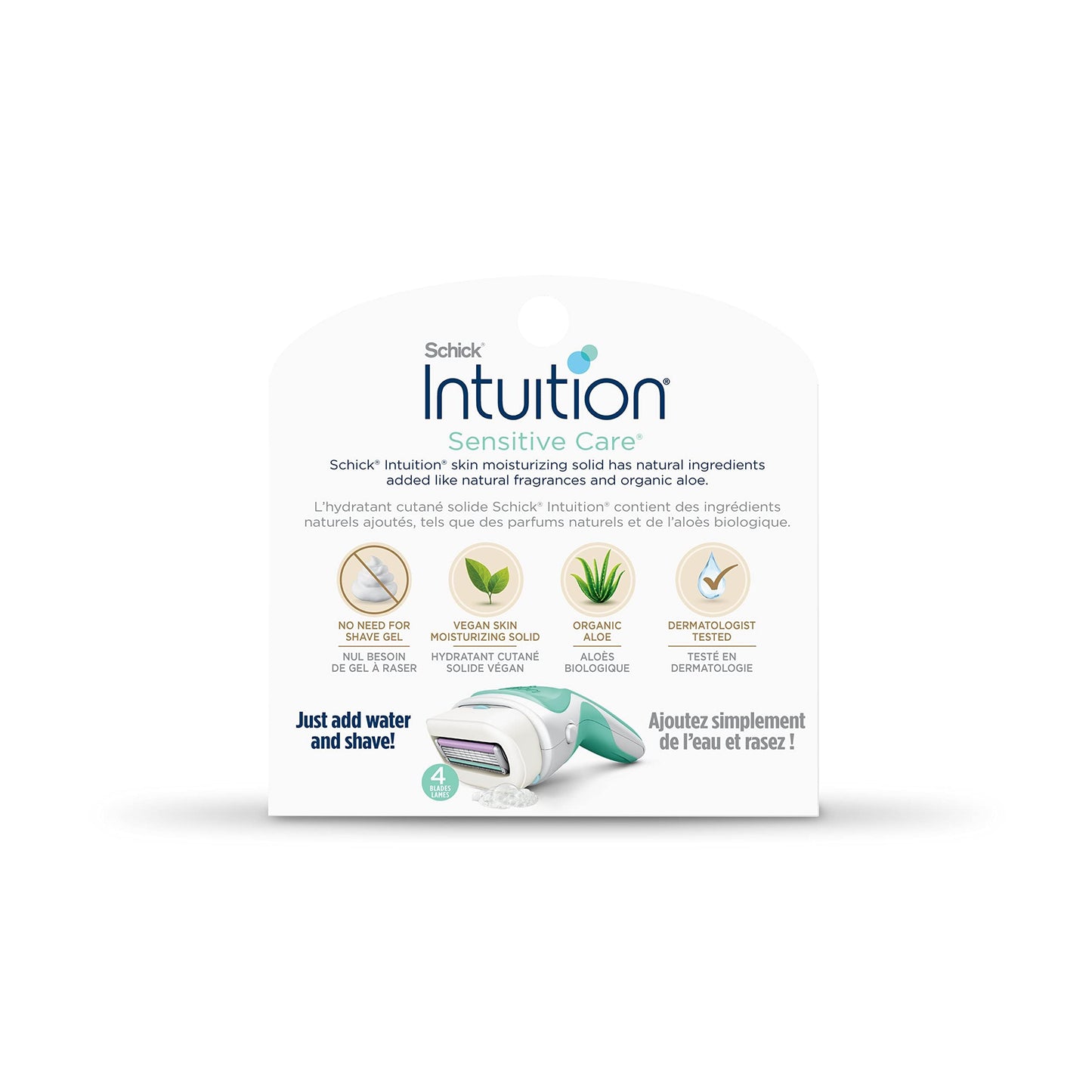 INTUITION Schick Refill,Razors for Women Sensitive Skin | Intuition Razor Blades Refill with Organic Aloe,Razor Refills,6 Count (Pack of 2)