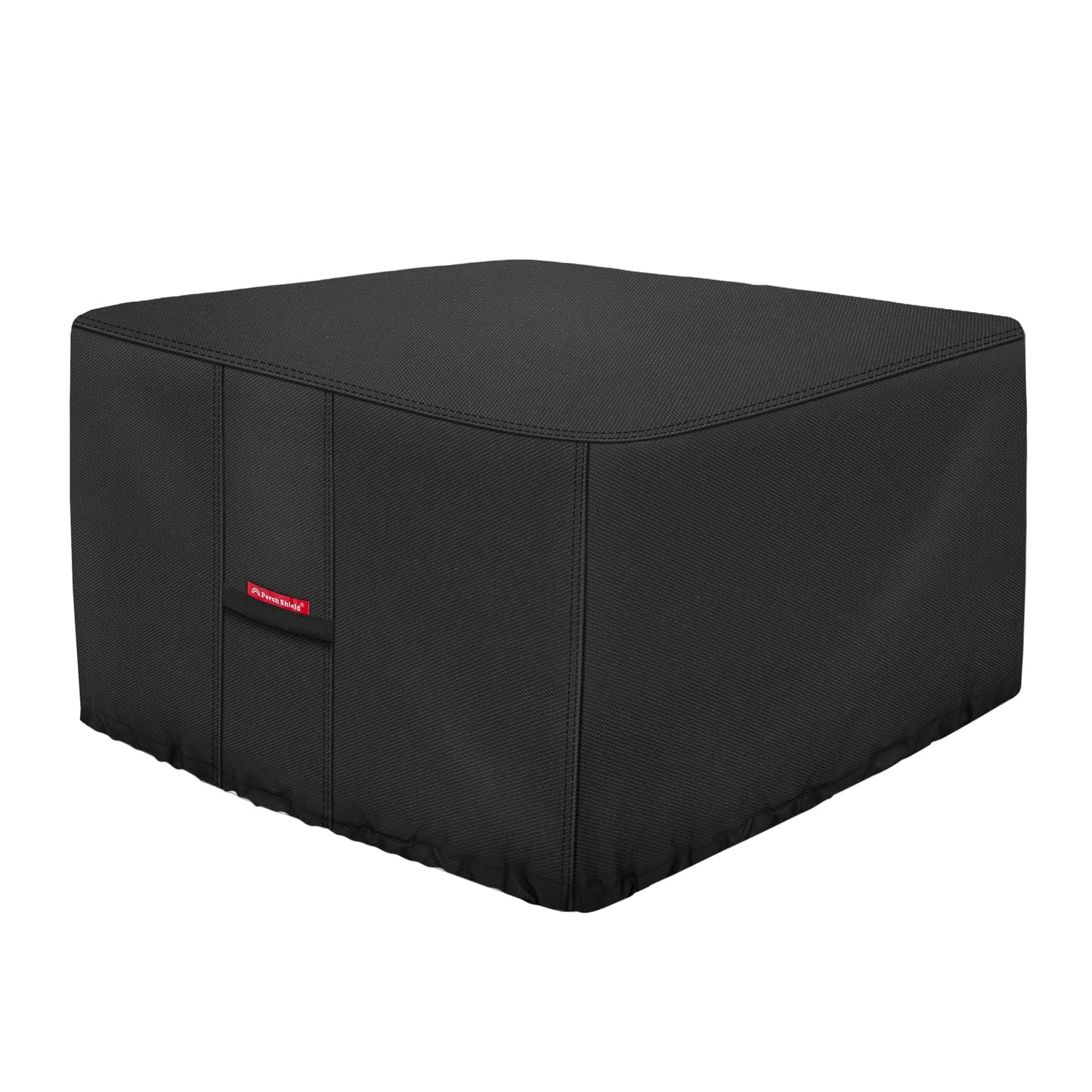 Porch Shield Fire Pit Cover - Waterproof 600D Heavy Duty Fade Resistant Square Patio Fire Pit Table Cover Black - 50 x 50 inch