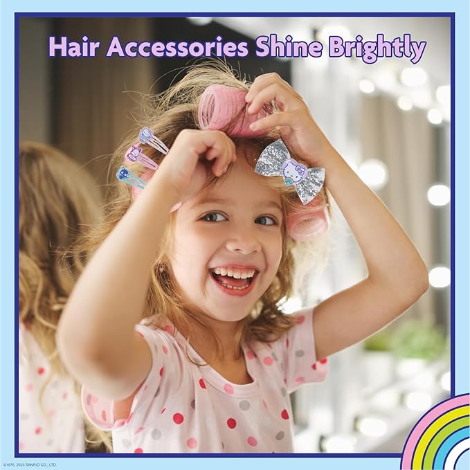 Hello Kitty and Friends Hair Accessories Mini Gift Bag Set, Includes Hair Bows, Hair Clips, Hair Ties for Girls Kids, for Birthdays, Parties, Sleepovers & Makeovers by Townley Girl