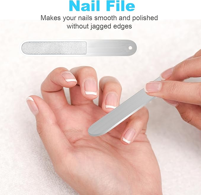 DUCOO Nail Clipper Set, 4 PCS Ultra Sharp Nail Clippers for Men, Women, Adults Toenail Fingernail Clippers, Stainless Steel Nail Cutter & File, Silver