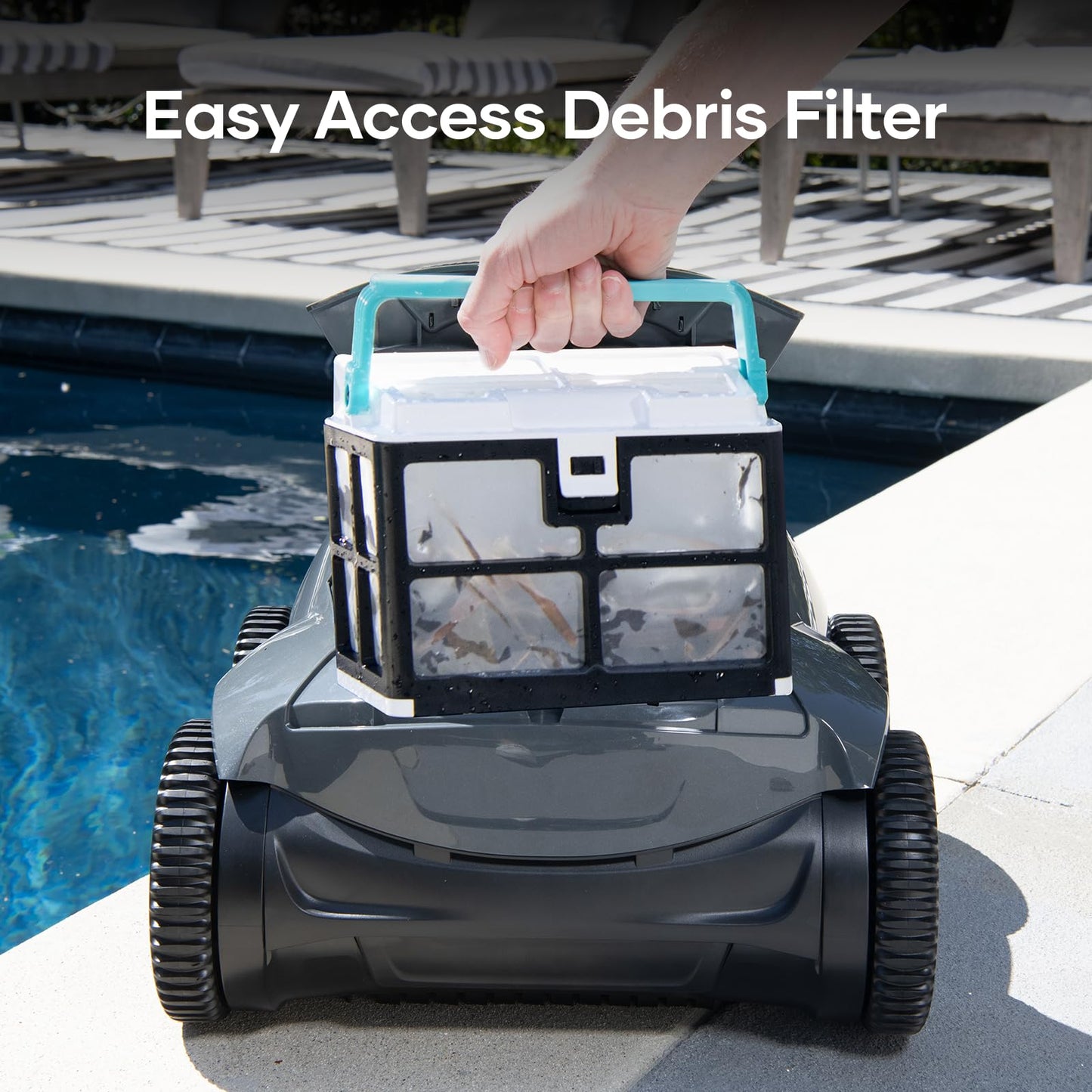 AIPER Cordless Robotic Pool Cleaner, WavePath Navigation, Wall-Climbing, Quad-Motor, 150 mins Runtime for Inground Pools up to 1,600 sq.ft, Seagull Pro ZT6002