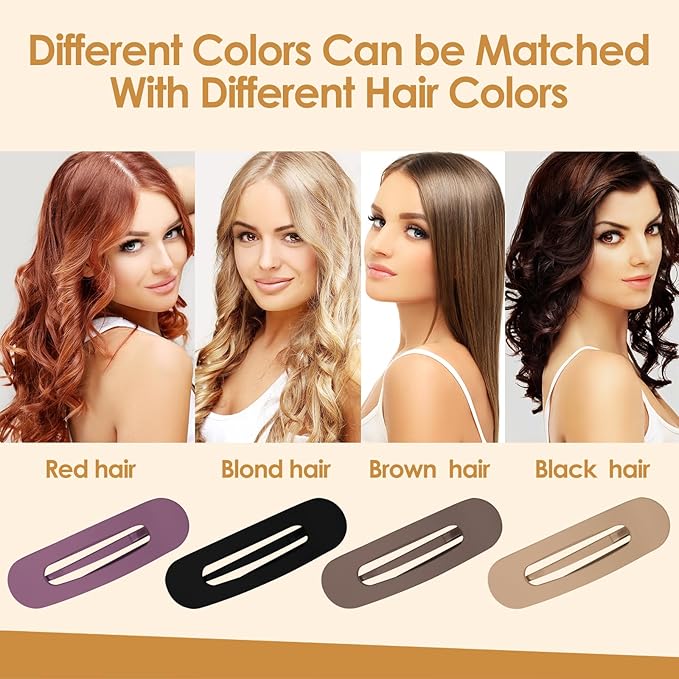 Small Flat Hair Clips for Women Lay Down Clips for Thin Hair Accessories 8pack