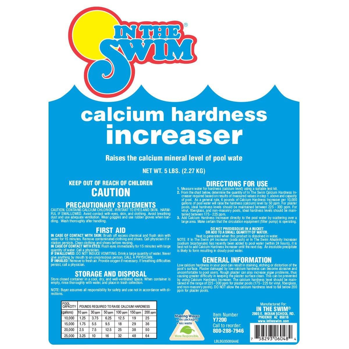 In The Swim Calcium Hardness Increaser for Swimming Pools - Fast-Acting, Scale Prevention - 94% Calcium Chloride - 45 Pounds
