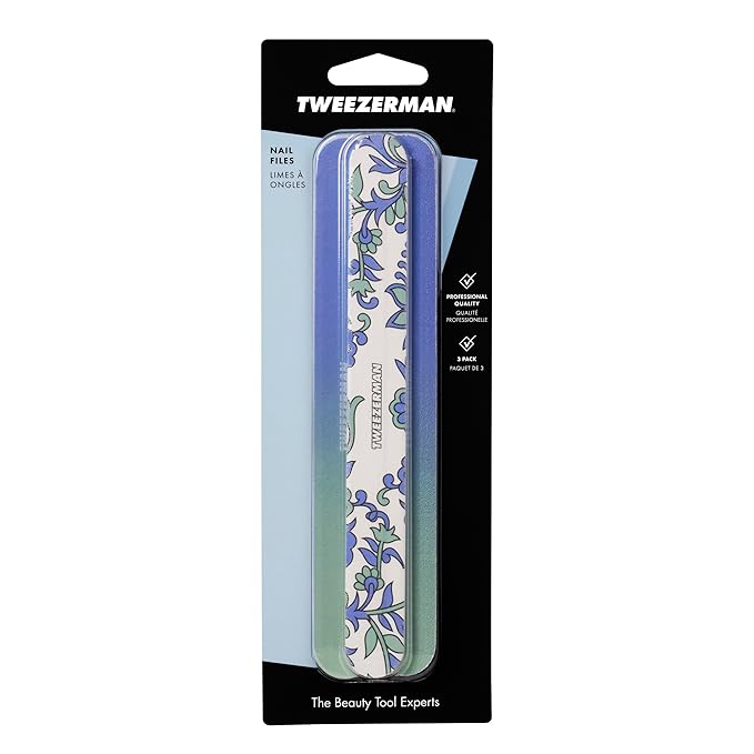 Tweezerman Paisley Nail Files, (Pack of 3)