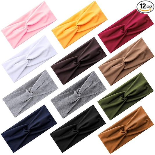 Tyfthui Headbands for Women, Fashionable Sports Hairbands, Elastic Wide Headbands Non Slip Workout Yoga Sport Headbands for Women (Color C)