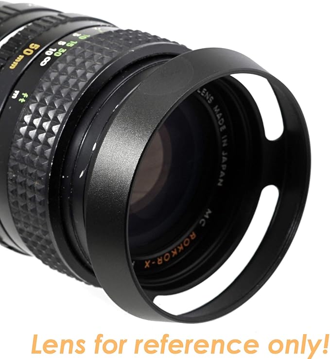 Fotasy Curved Lens Hood - Vented 39mm Screw-in Hood for Fuji, Leica, Panasonic, Olympus, Sony Lenses