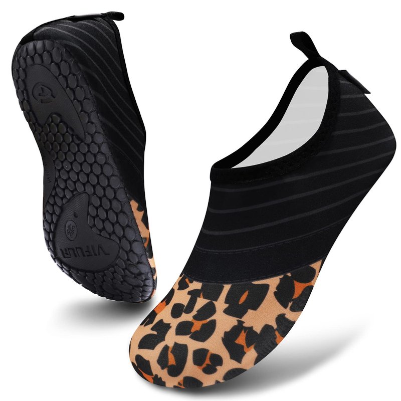VIFUUR Water Sports Unisex Shoes Splice Orange Leopard - 11-12 W US / 9.5-10.5 M US (42-43)
