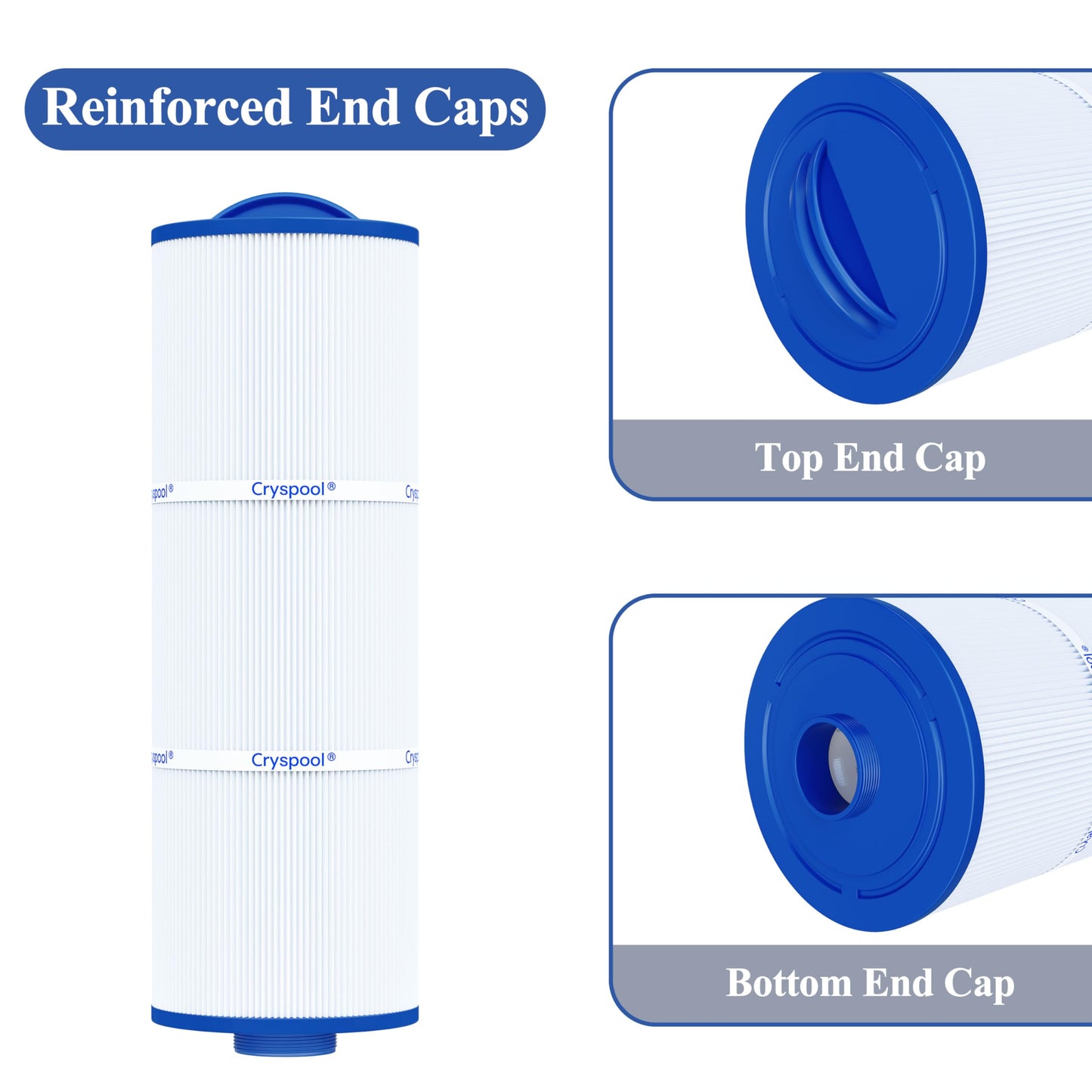 Cryspool® 05043 Filter Compatible with 20690 Marquis Hot Tub Filter, 5CH-512, 50 Sq. Ft Spa Filter Cartridge, 2 Pack