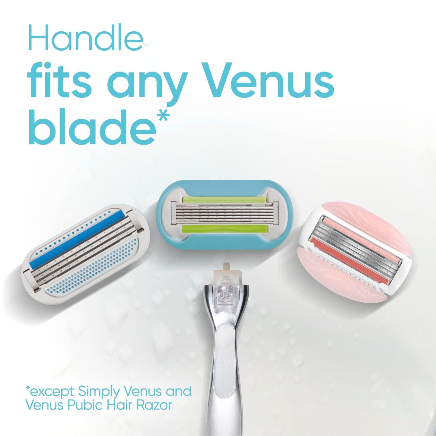 Gillette Venus Extra Smooth Razor for Women, Includes 1 Reusable Razor Handle + 4 count 5-Bladed Razor Refills, Women's Razor with Durable Metal Handle and Shower Holder