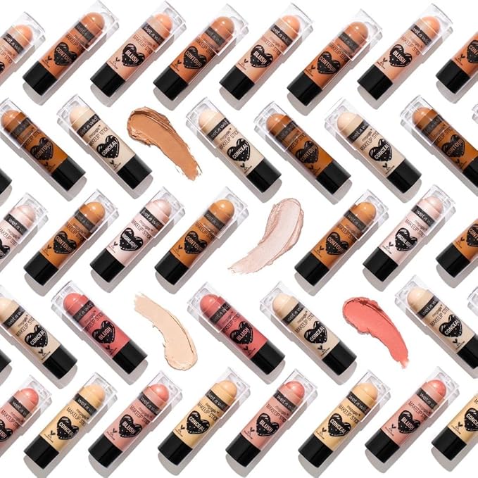 wet n wild MegaGlo Makeup Stick, Buildable Color, Versatile Use, Cruelty-Free & Vegan - When the Nude Strikes (Pack of 3)