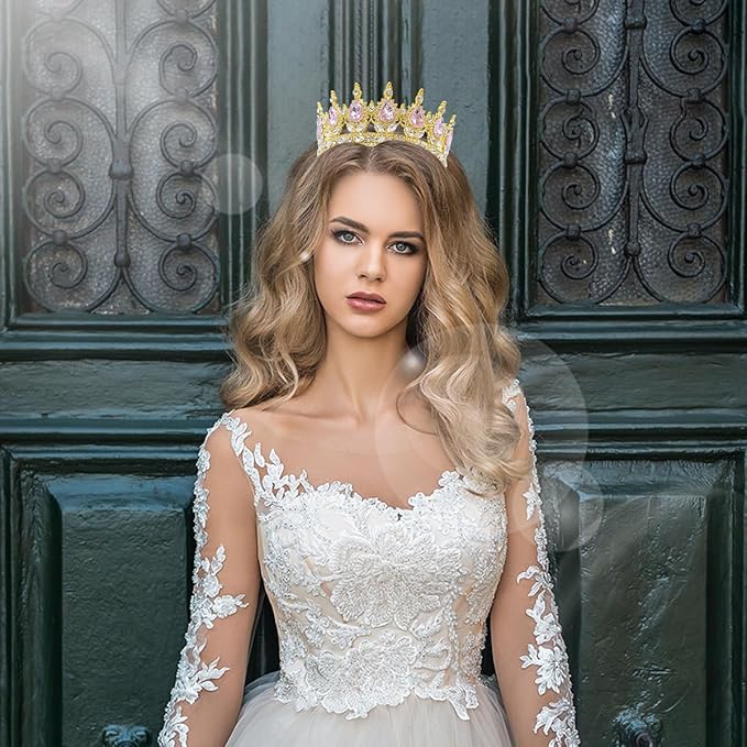 YOUlDIANZI Queen Crown Rhinestone Wedding Crowns and Tiaras for Women Costume Party Hair Accessories Princess BirthdayCrown Crystal BridalCrown