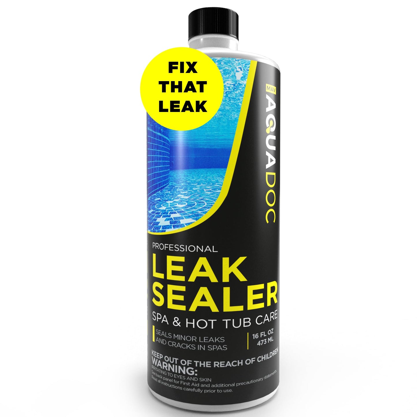 Hot Tub Leak Sealer to Fix Leaks Easily - Spa Leak Sealer 16oz, Advanced Spa Repair Chemical Made in the USA - AquaDoc