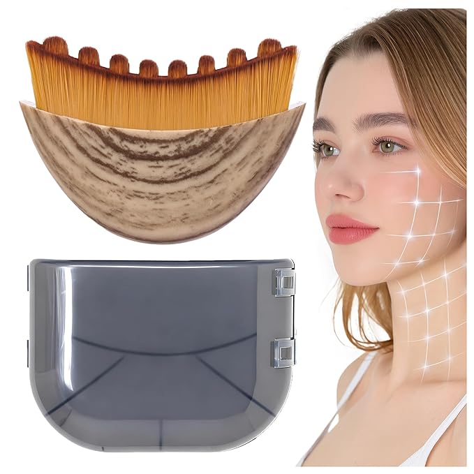 Lymphatic Contour Face Brush for Lymphatic Drainage,Dry Lymphatic Drainage Massager,Ergonomically Designed to Fit The Skin Precisely