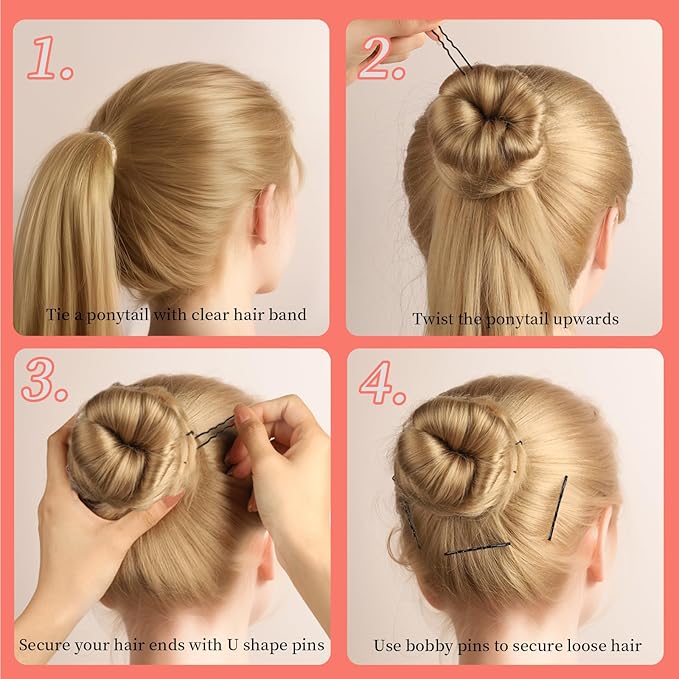 Teenitor 300pcs Bobby Pins Hair Pins, 100 Hair Pins 100 Bobby Pins Brown Hair Black for Women 100 Hair Bands 2inch 2.36inch 2.75inch Brown Black