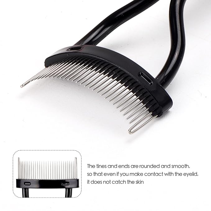4 Pcs Eyelash Separator Tool Mascara Brushes Eyelash Comb Separator Definer Lash Comb for Combing, Separating Lashes - Pink&Black