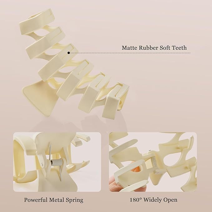 8PCS Hair Clips for Women, Flower Claw Clips for Thick Hair, Non-Slip Hair Accessories with Multi-Styles, Different Color Hair Claw Clips and Variety Pack, Ideal for Girls