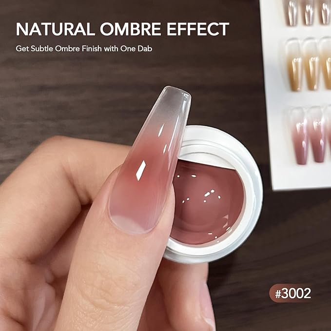 GAOY Ombre Gel Nail Polish Kit, 9 Colors UV LED Painting Gel with Sponges, Long-lasting Soak Off Pigmented Colors, Beginner Friendly Gradient & Aura Nail Art Set for Home & Salon Use