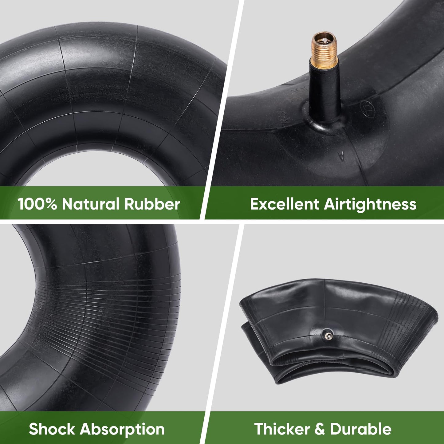 TICONN 23x8.5/9.5/10.5-12 Tire Inner Tube, 2 Pack Inner Tire Tube for Wheelbarrow Tires, Replacement Tube with TR-13 Straight Valve Stem for Mowers, Hand Trucks