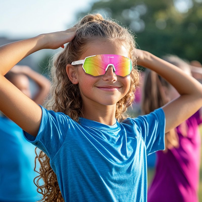 X-TIGER Polarized Youth Baseball Sunglasses UV400 Kids Sunglasses Boys Girls 8-12 Youth for Softball Cycling Sports Glasses