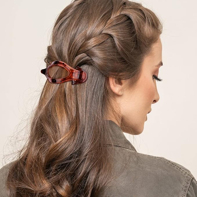 Flat Alligator Hair Clips 3Pcs - 4.52" Duck Billed Medium Hair Claw Clips and Barrettes, Hair Accessories Clamps Jaw Clips Gifts