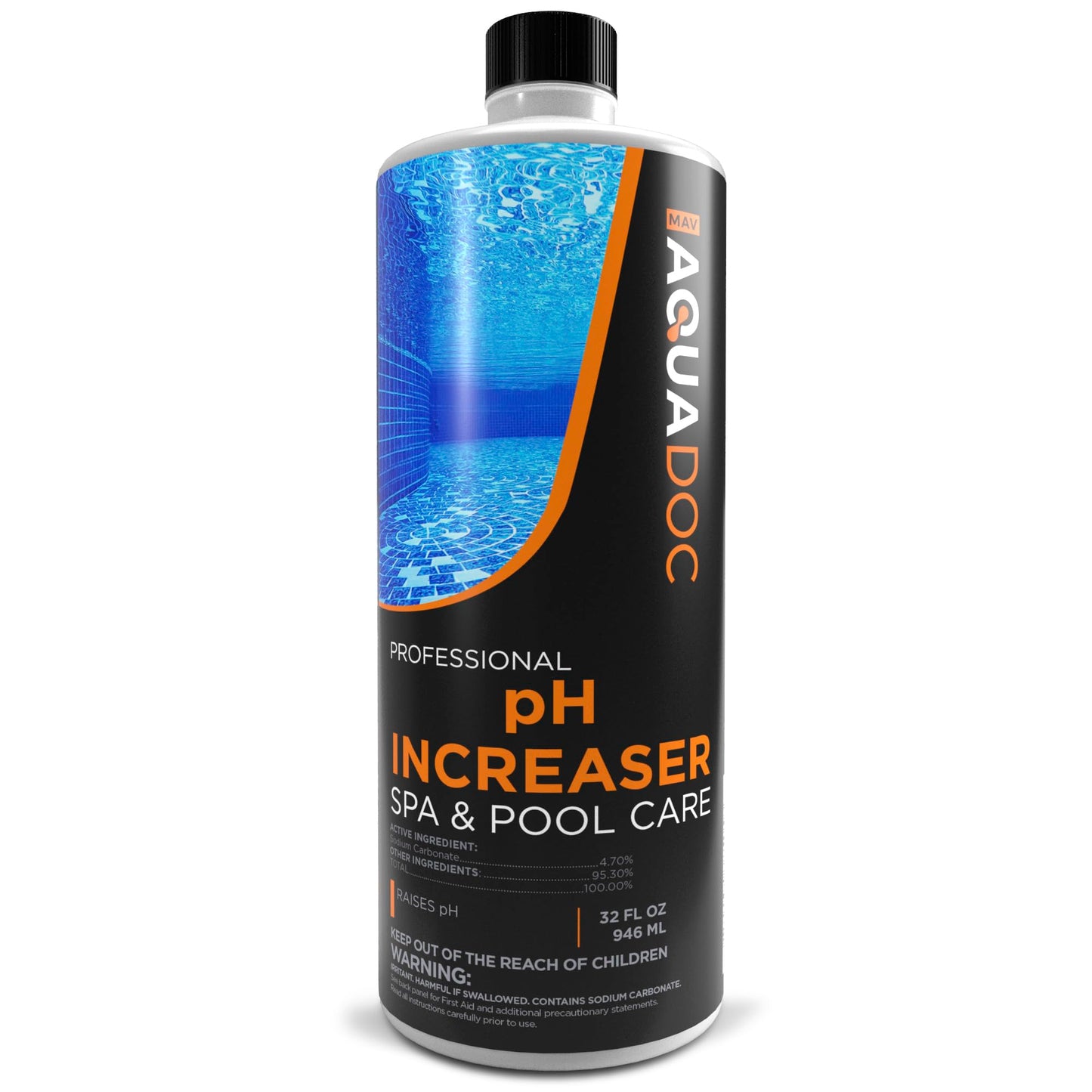 AquaDoc Spa pH Increaser for Hot Tub - 32oz - Spa pH Up for Water Balance - Hot Tub Chemicals Made in USA