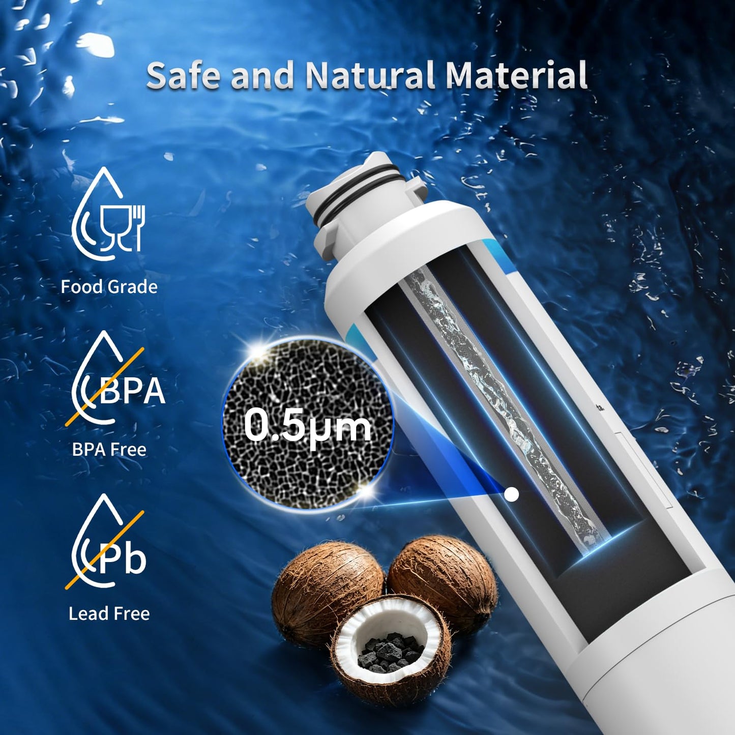 BELVITA Refrigerator Water Filter, Compatible with DA29-00020A/B, DA29-00020B-1，HAF-CIN/EXP, RF28HFEDBSR, RF263BEAESR, RF263TEAESG, RF28HDEDBSR, HAF-CIN, RF4287HARS,RF4267HARS, 3 Pack