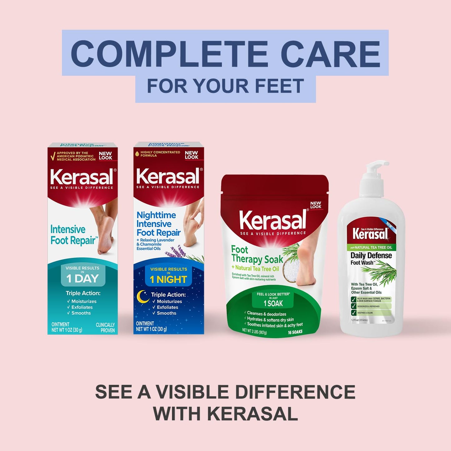 Kerasal Intensive Foot Repair Cream with Lactic Acid, Lavender, & Eucalyptus, 4 oz