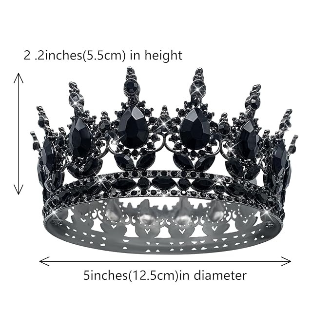 YOUlDIANZI Queen Crown Rhinestone Wedding Crowns and Tiaras for Women Costume Party Hair Accessories Princess Birthday Crown Crystal Bridal Crowns