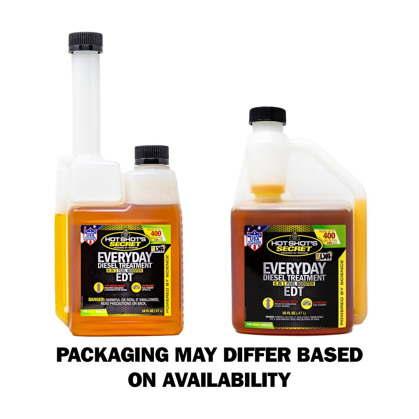 Hot Shot’s Secret Everyday Diesel Treatment EDT 16 oz Squeeze – Treats 400 Gallons – 6-in-1 Diesel Fuel Additive, Injector and Fuel System Cleaner, Boosts Cetane