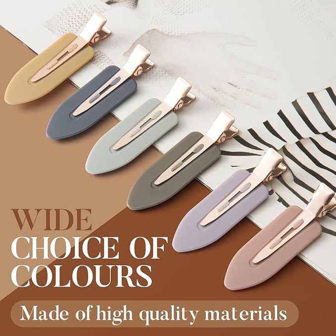 D No Crease hair clips - Creaseless No Bend Hair Clip for Woman - Hair Clips for Makeup Bangs Hair styling Salon Skincare Clips