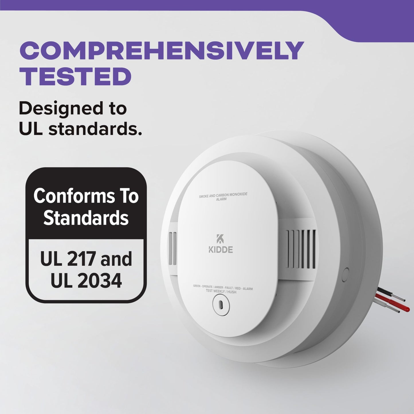 Kidde Hardwired Smoke & Carbon Monoxide Detector for Home, Interconnectable, AA Battery Backup, 3-Pack