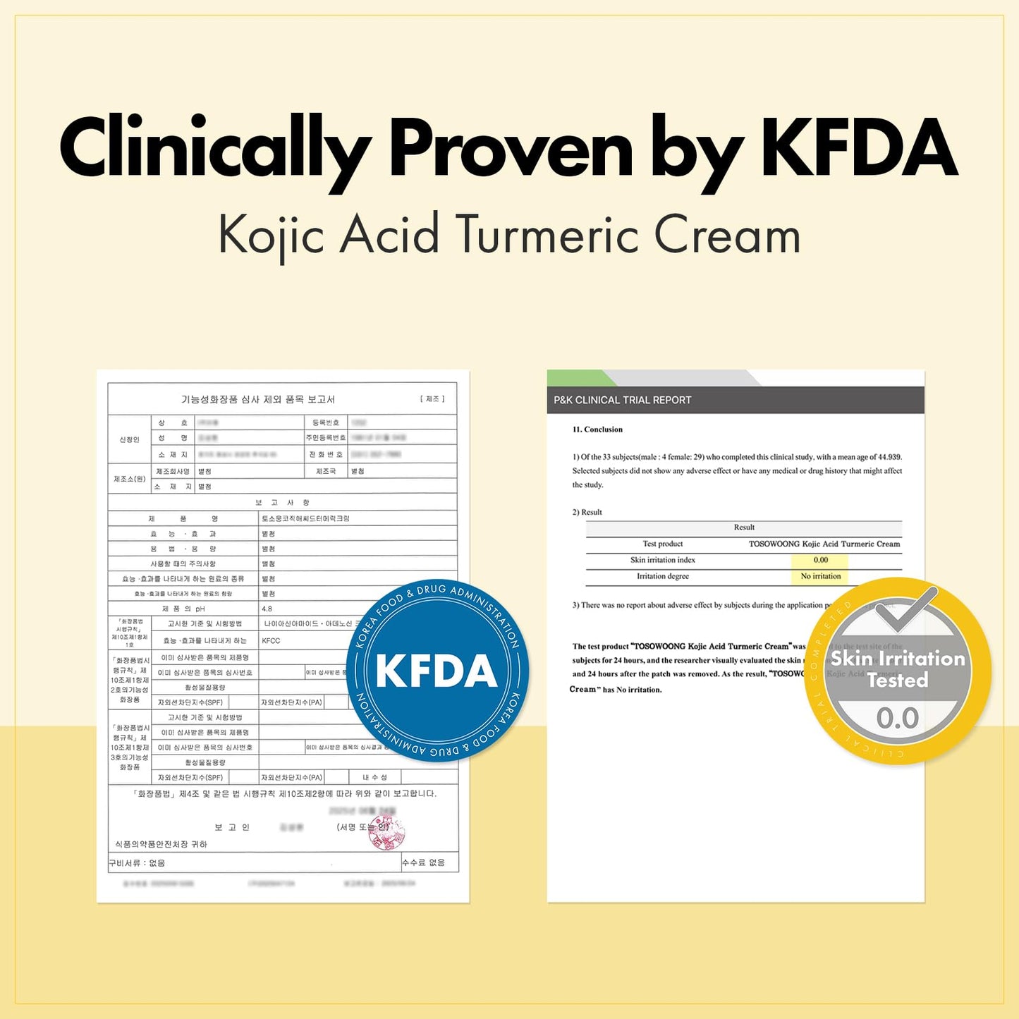 TOSOWOONG Kojic Acid Turmeric Cream, 99% Purity Kojic Acid 7,000ppm, 660,941ppm Turmeric, Dark Spot Corrector Capsule for Hyperpigmentation & Even Skin Tone Care, Korean Skincare, 50ml / 1.69 fl. oz.