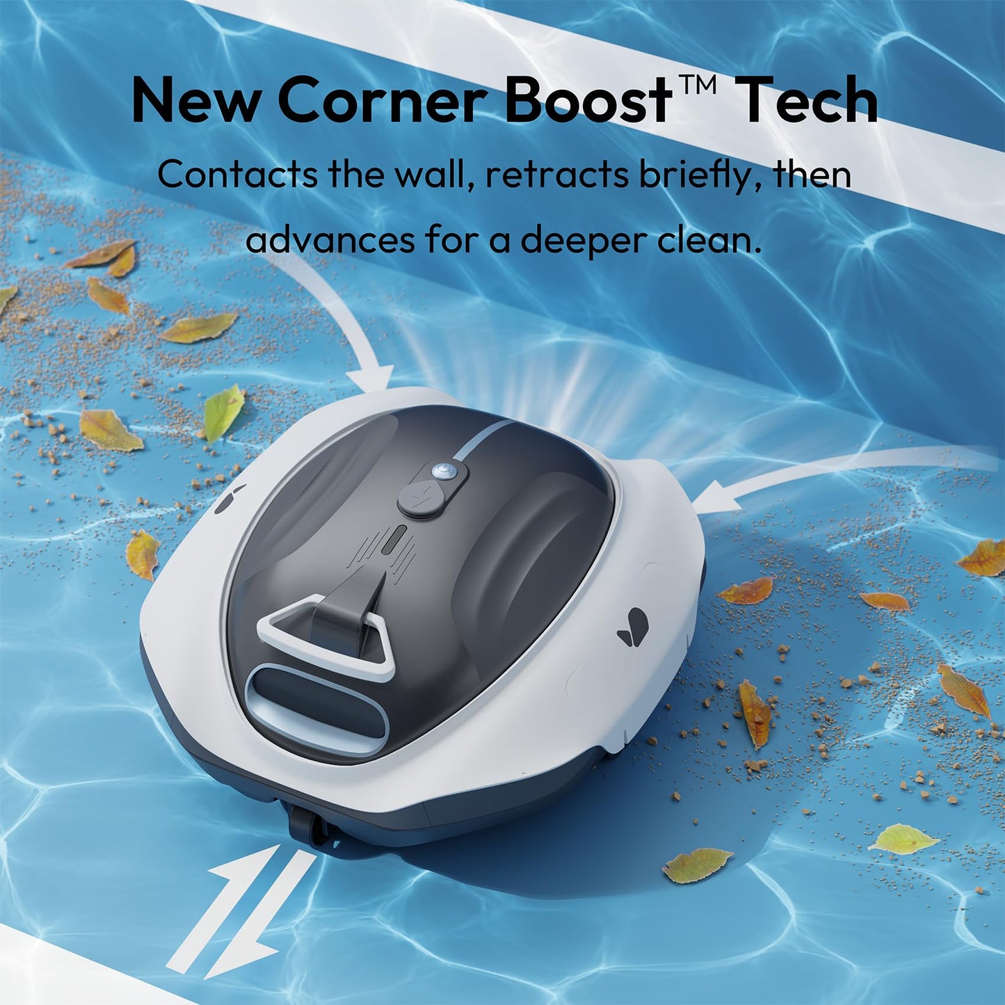Bubot 300P Pool Vacuum, Cordless Robotic Pool Cleaner, Superior Suction, Smart Senor, DirtLock 2.0, 90-Min Runtime for Above-Ground Flat Pools up to 850 Sq.Ft.