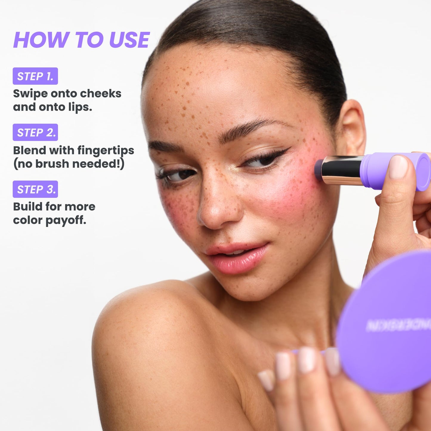 Wonderskin Cream Blush Stick pH-Activated - pHlush Stick Multi-Use, Blush for Cheeks and Lips, Cooling Nourishing Color-Adjusting Makeup