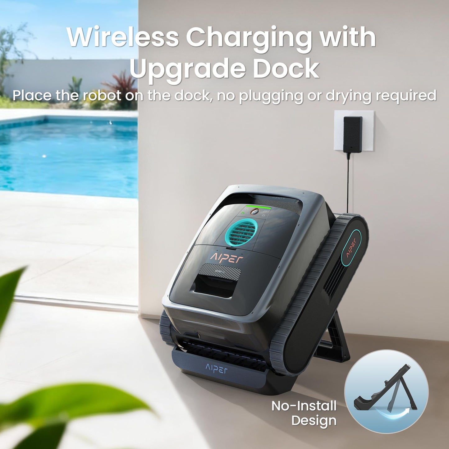 (2026 New) AIPER Scuba V3 AI Vision Cordless Robotic Pool Cleaner, 10x Faster Pool Cleaning with AI Patrol, 24/7 Auto Cleaning, Smart Waterline Parking & Multi-Layer Filtration