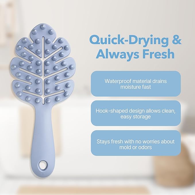 Sylune Scalp Massager Brush 2-Pack Ã¢ÂÂ Leaf-Grip Shampoo Scrubber for Deep Clean & Hair Care, Gentle for All Hair Types