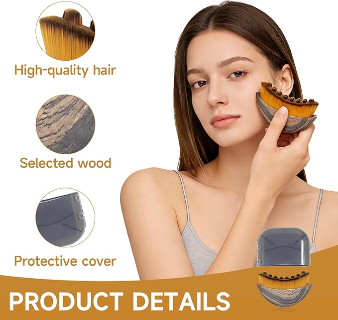 2 PCS Lymphatic Contour Face Brush, Manual Lymphatic Drainage Massager, Ergonomic Facial Cleansing Brush for Sculpting with Durable Soft Bristles - Dry Massage Tools