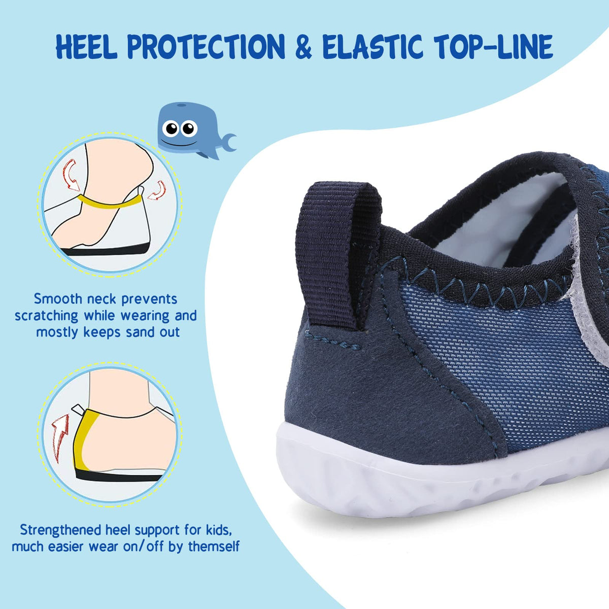 LeIsfIt Kids Water Shoes Toddler Girls Boys Swim Shoes Outdoor Quick-Dry Breathable Aqua Socks for Beach Pool Surf, Gradient Blue, 13 Little Kid