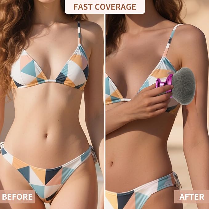 docolor Self Tanner Brush Extra Large Body Makeup Brush, 3.5 Inch Width, Soft synthetic hair Tanning Brush for Foundation, Self-tanners, Bronzer, Powder Self Tan Back Applicator Face&Body Makeup Brush