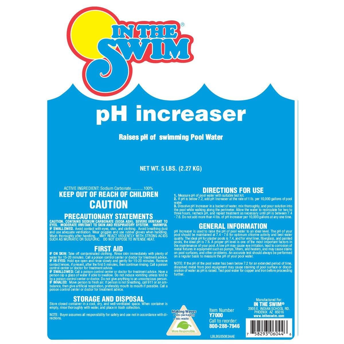 In The Swim pH Increaser for Pools - Granular 100% Sodium Carbonate (Soda Ash) to Raise pH Up - 45 Pounds