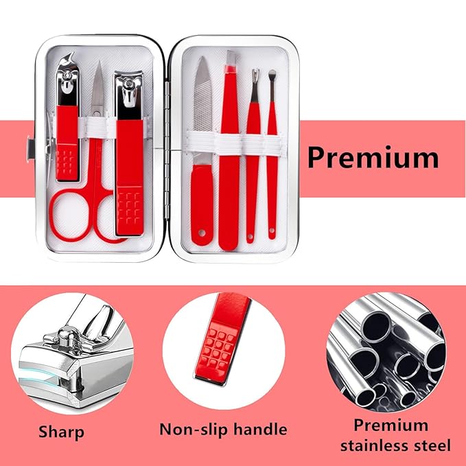 Nail Clippers for Women Manicure Kit for Women Men Manicure Set Nail Clipper Set Toenail Fingernail Travel Nail Clippers Kit Personal Care Tools with Travel Case Manicure Tools Grooming Kit Gifts