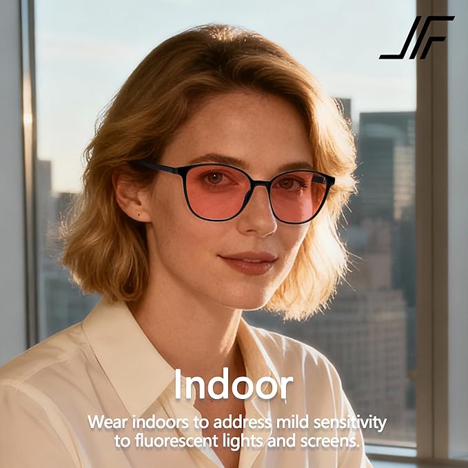 Women's Blue Light Blocking Glasses, TR90 Frame Computer Gaming Glasses Anti Eyestrain & UV Glare RF6208